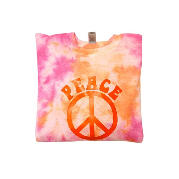 Peace Sign Tie-Dye Crewneck Sweatshirt - Picture 3 of 5
